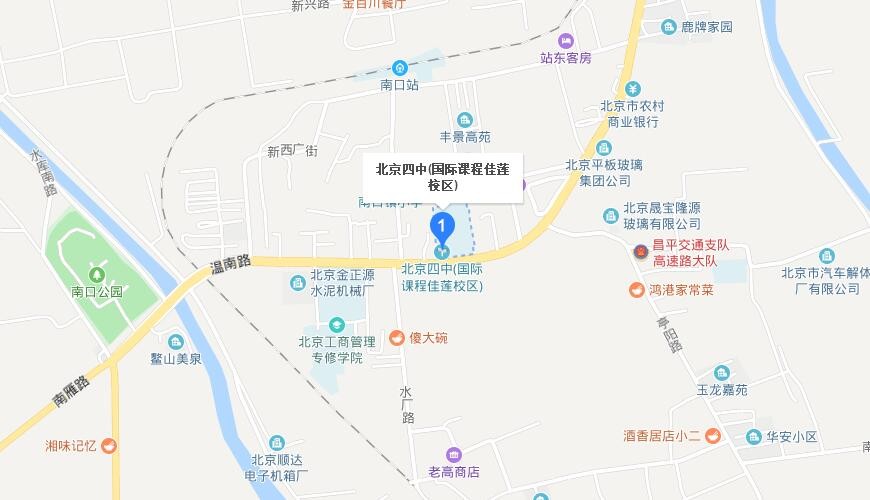 北京四中国际课程佳莲校区地图图片