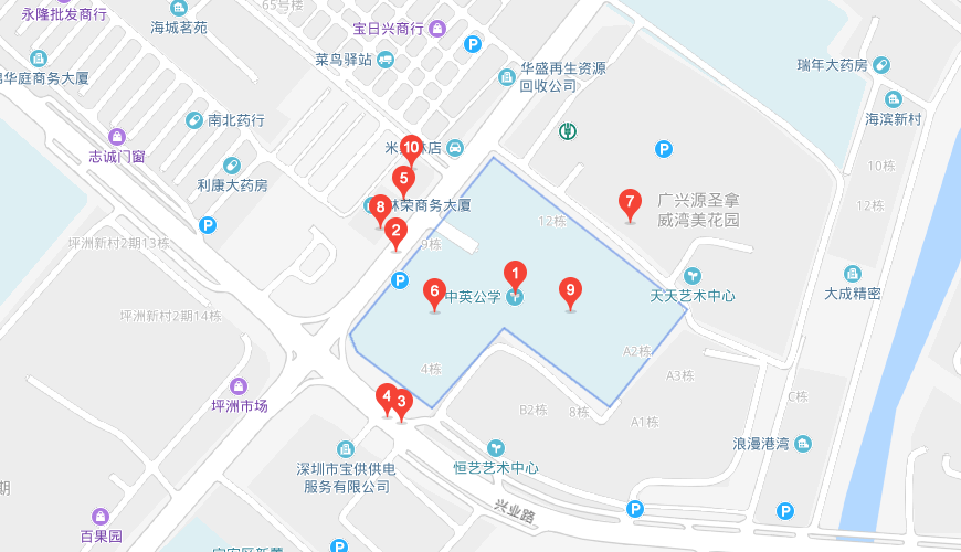 深圳市宝安区中英公学地图图片