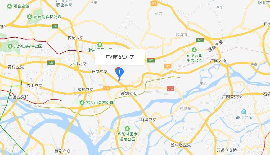 广州市香江中学国际部地图图片