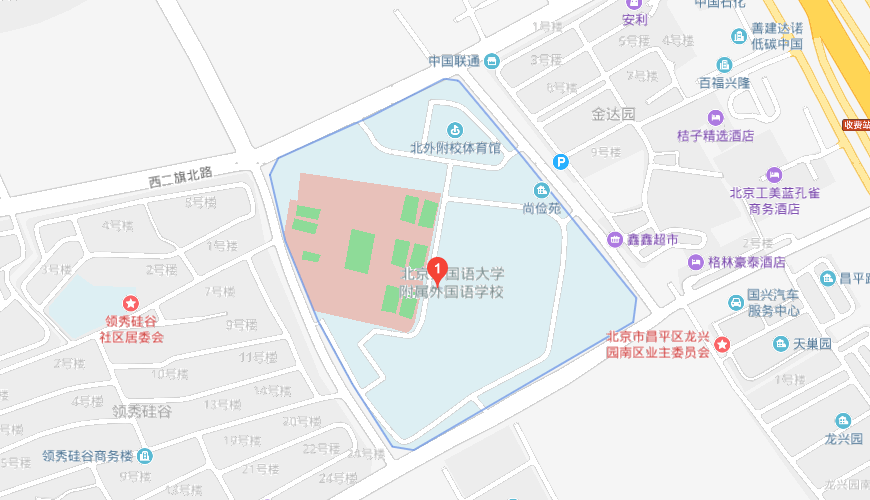 北京外国语大学附属外国语学校地图图片