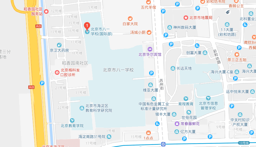 北京市八一学校国际部地图图片