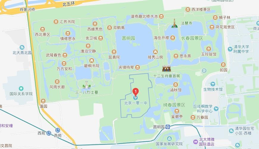 北京一零一中学国际班地图图片