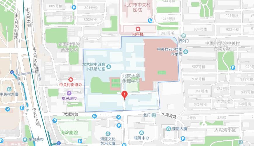 北京大学附属中学国际部地图图片