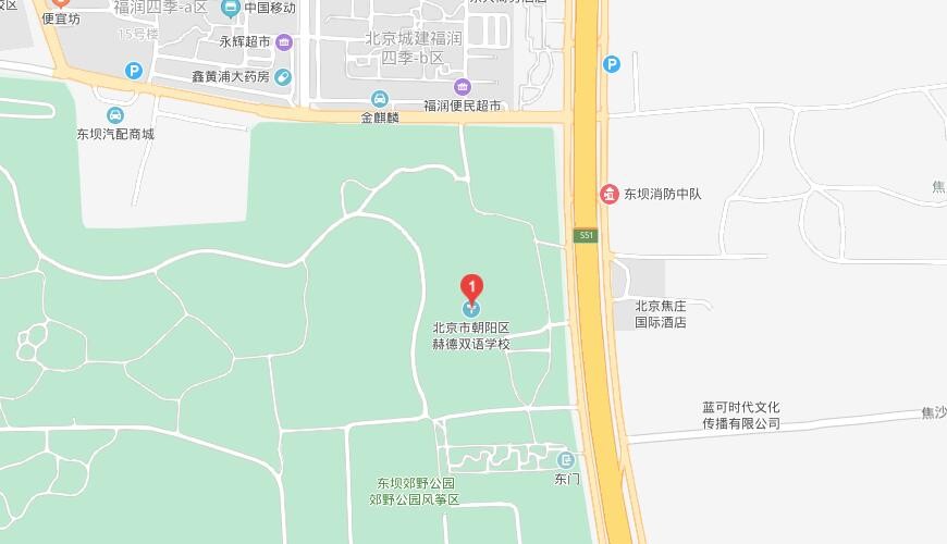 北京市朝阳区赫德双语学校地图图片