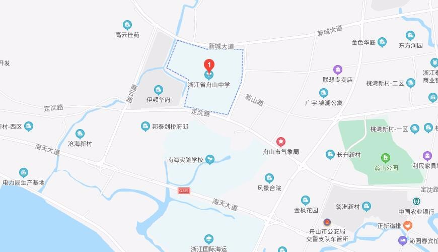 浙江省舟山中学国际班地图图片