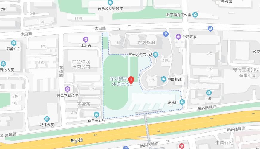 深圳奥斯翰外语学校地图图片