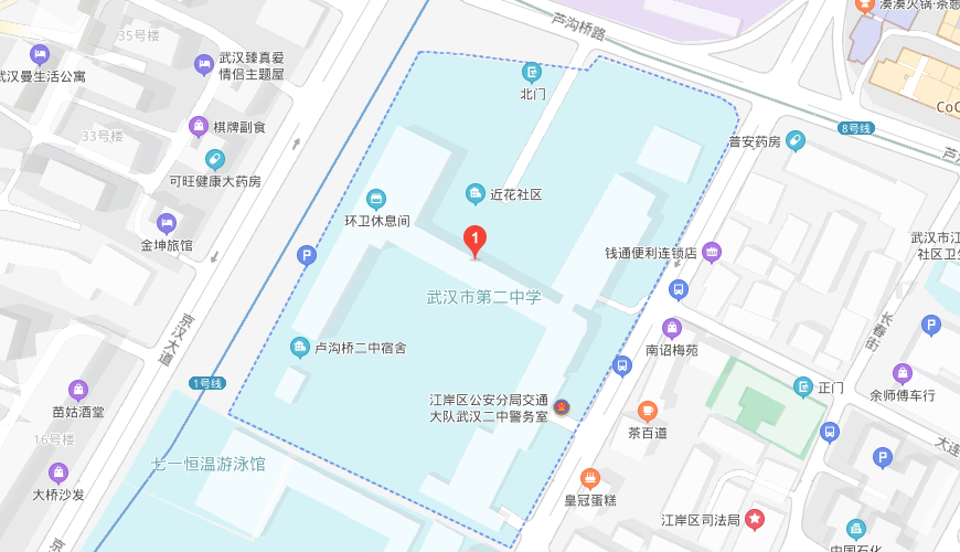 武汉二中国际部地图图片