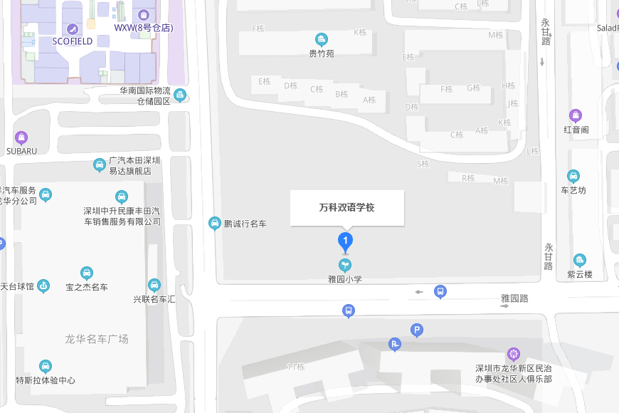 深圳万科双语学校地图图片