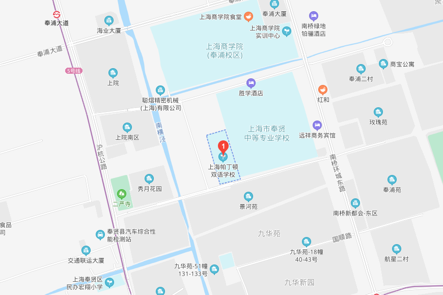 上海奉贤区博华双语学校地图图片