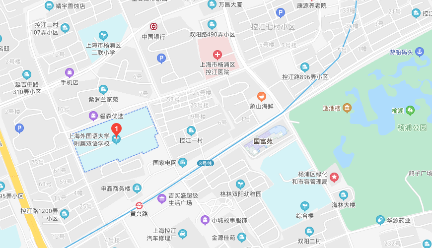 上海外国语大学附属双语学校地图图片