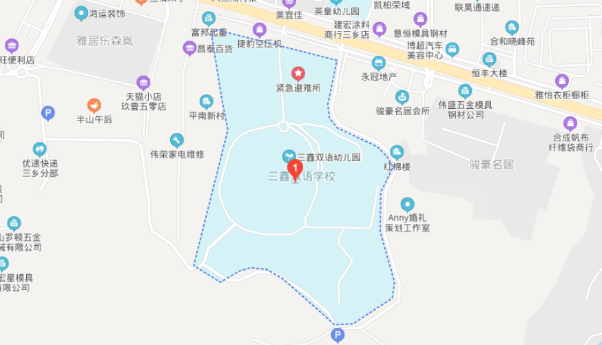三鑫双语学校国际部地图图片
