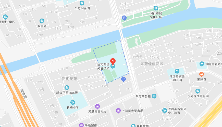 上海市民办协和双语尚音学校地图图片