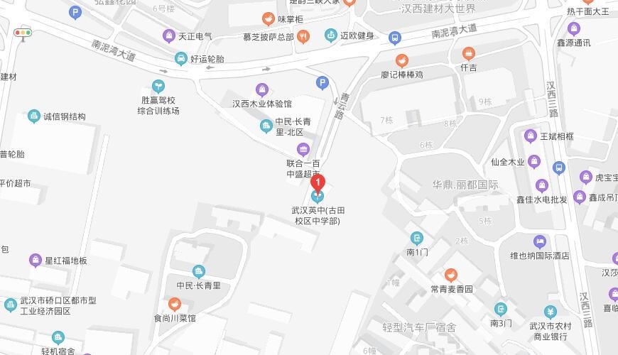 武汉英中高级中学地图图片