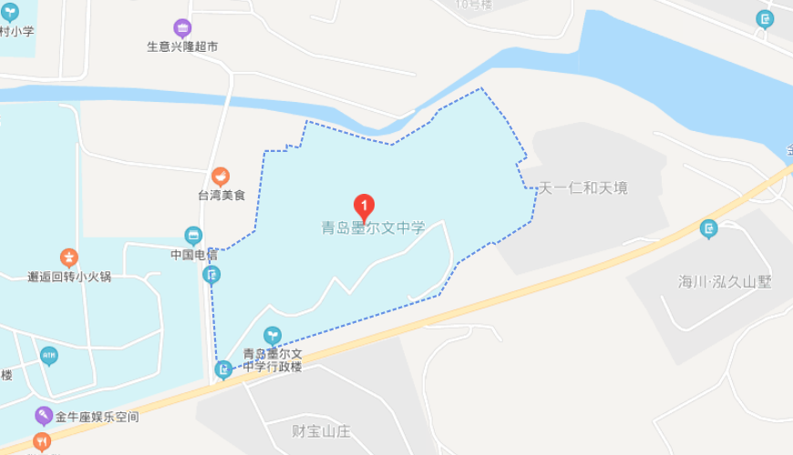 青岛墨尔文中学地图图片
