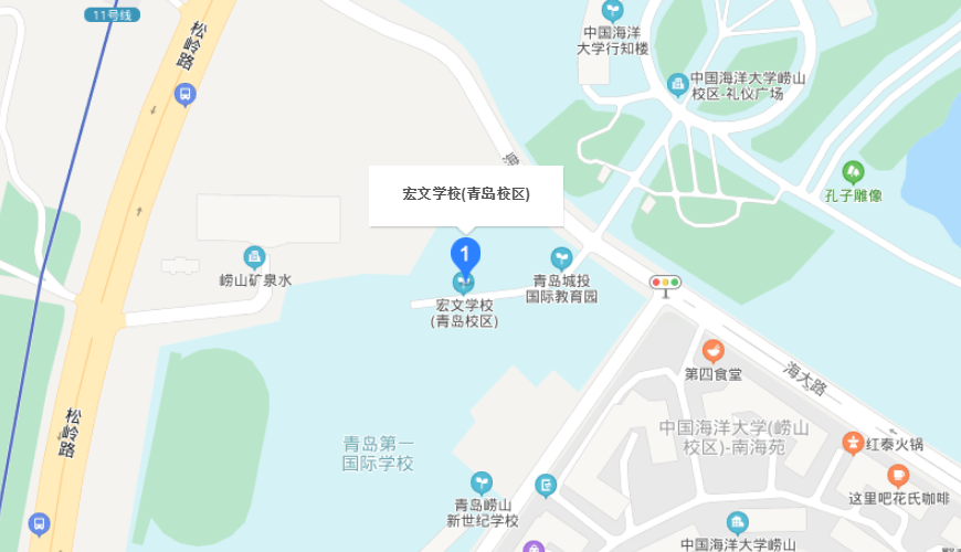 宏文学校青岛校区地图图片
