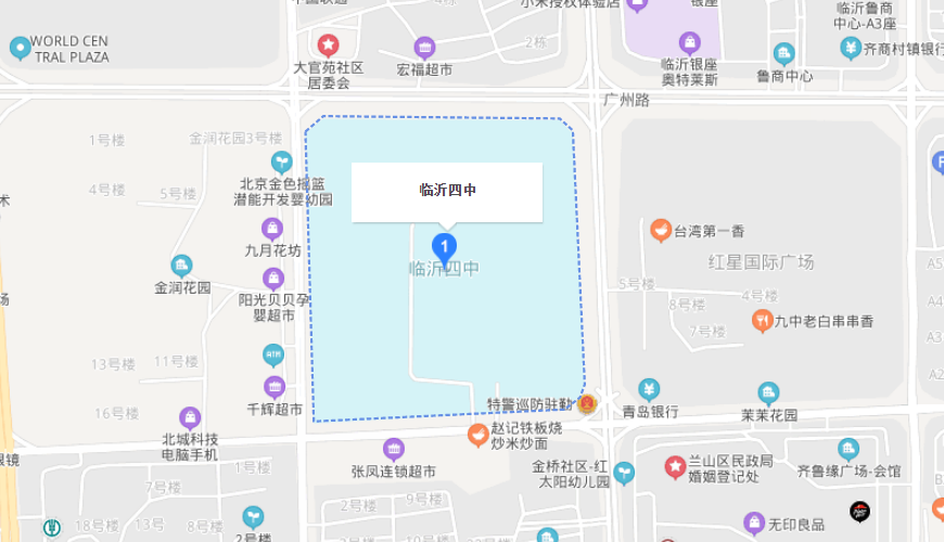 临沂市第四中学国际部地图图片