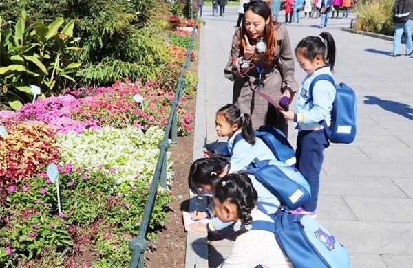 北京金融街润泽学校学生参观北京植物园图片3