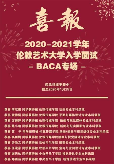 BACA国际艺术教育中心喜报