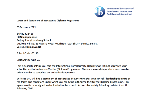 北京君诚国际双语学校IBDP获世界文凭组织IBO正式授权图片2